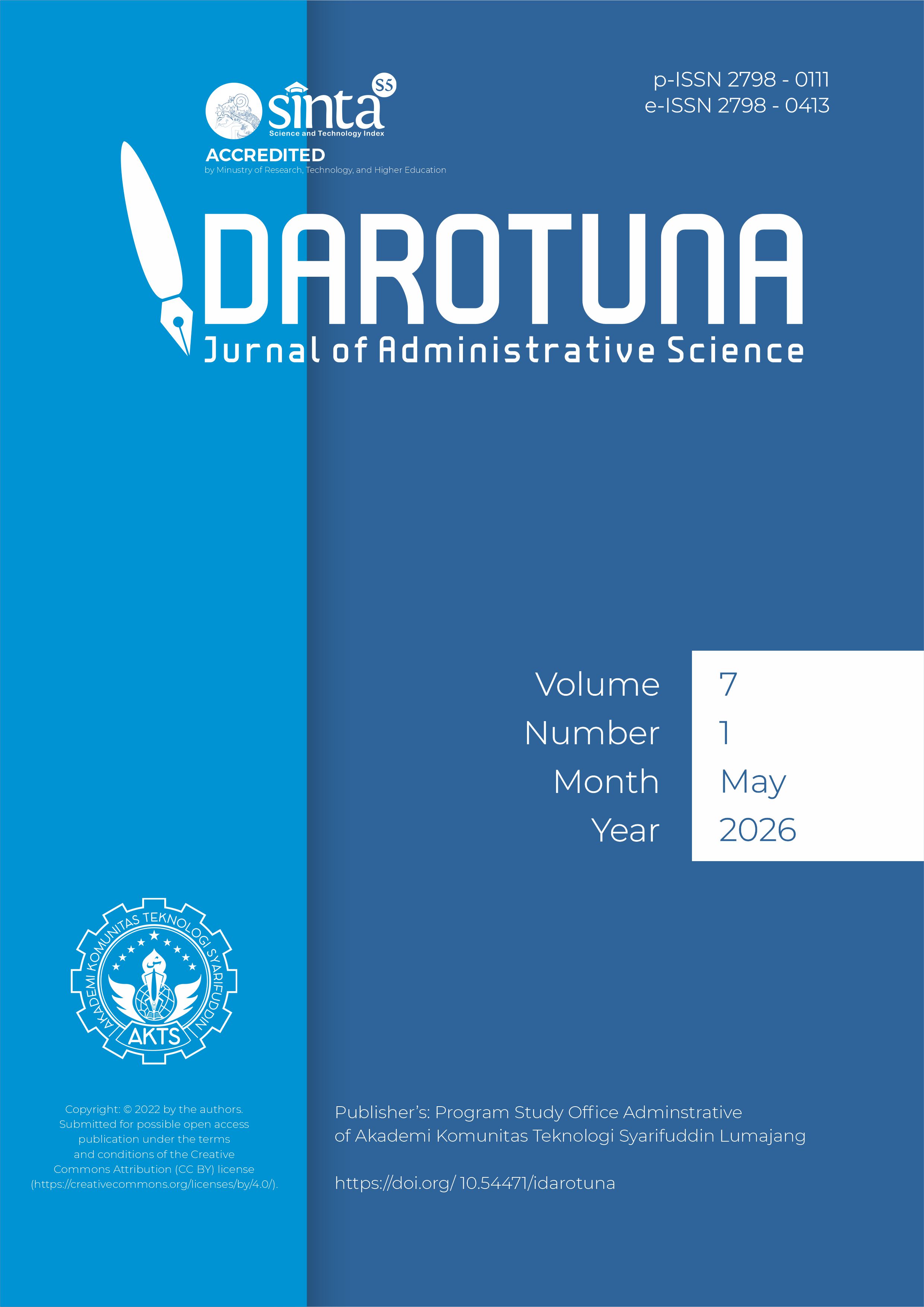 					View Vol. 7 No. 1 (2026): May
				